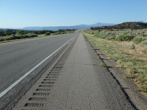 GDMBR: I just dodged a sunning snake on the shoulder, we're heading for Abiquiu, NM.